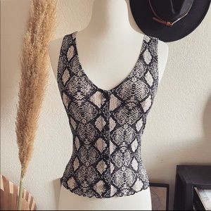 Urban Outfitters Caution to the Wind Snake Skin Crop Top Small